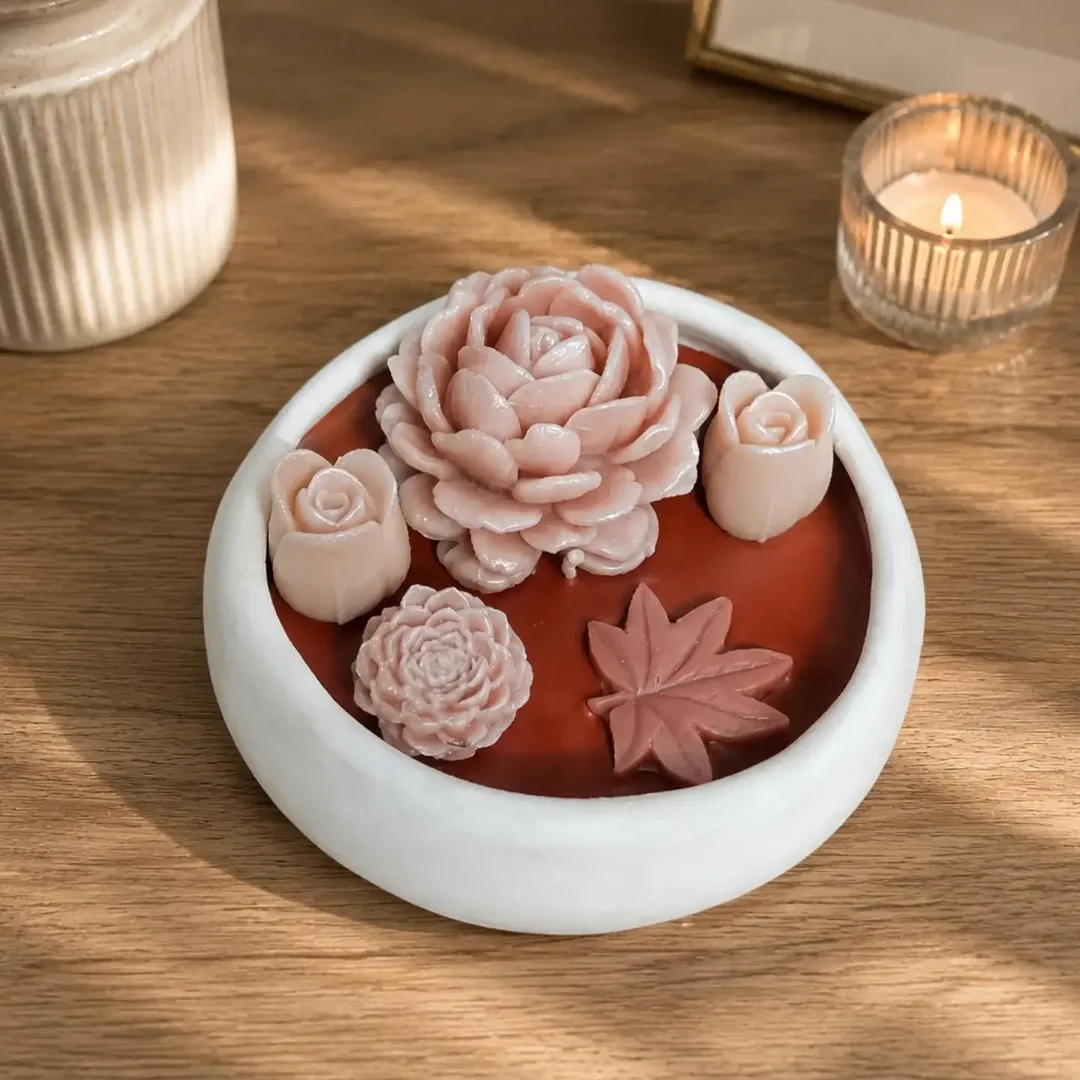 شمع گل کاسه ای