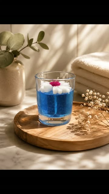 شمع ژله‌ای طرح گل