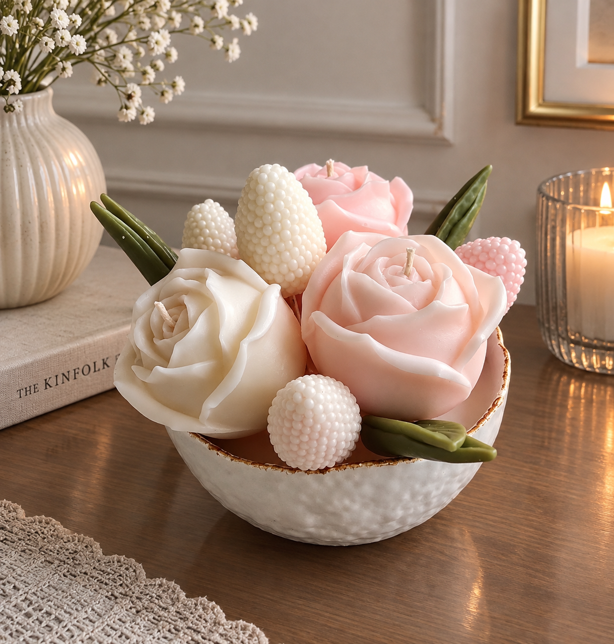 شمع گل کاسه ای